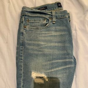 Hollister medium blue distressed denim